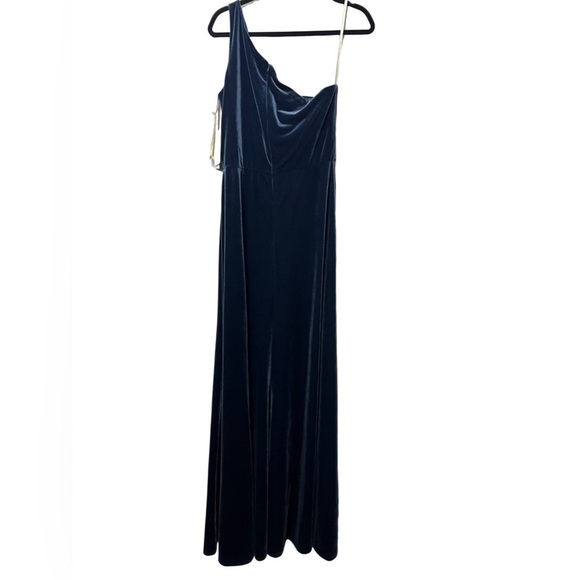 Jenny Yoo Cybill French Blue Velvet Dress Size 14 NWT - Picture 7 of 7